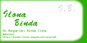 ilona binda business card